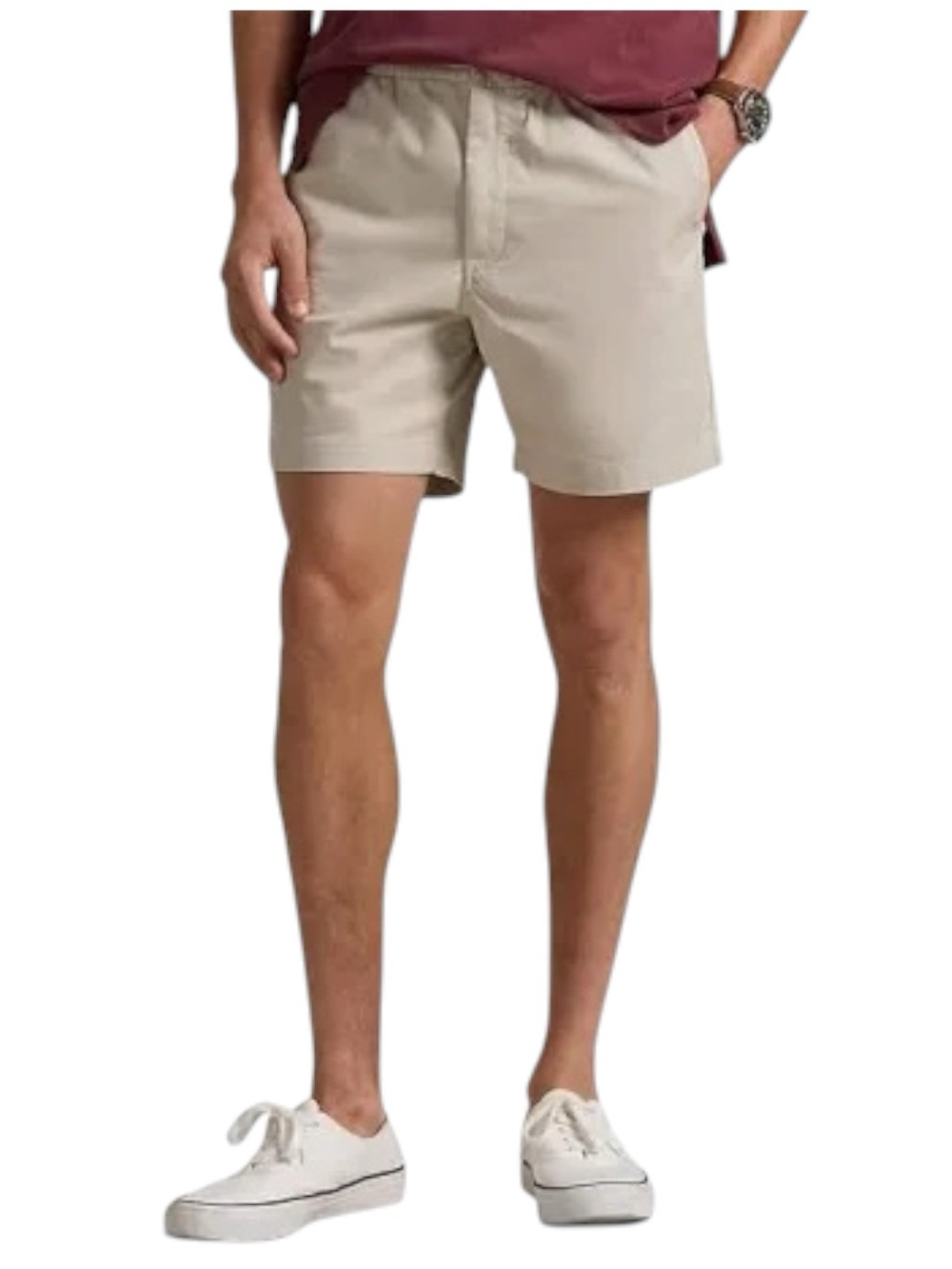 NWT POLO RALPH LAUREN Men STRETCH classic fit 9" Cotton shorts Khaki 34 Waist